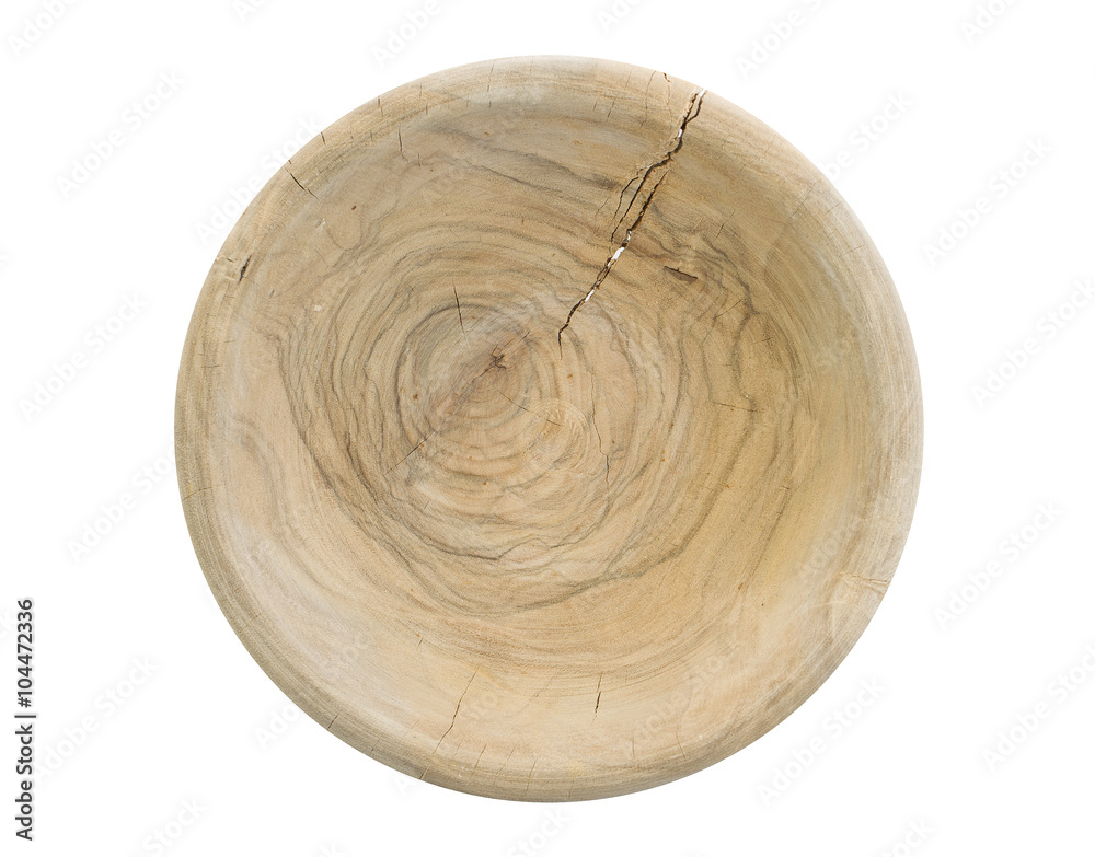 Wooden bowl isolated Wooden bowl isolated