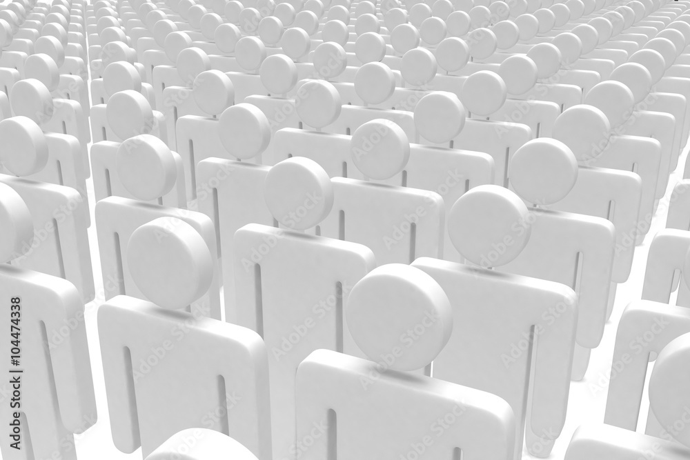 Naklejka premium group of people figures on white background