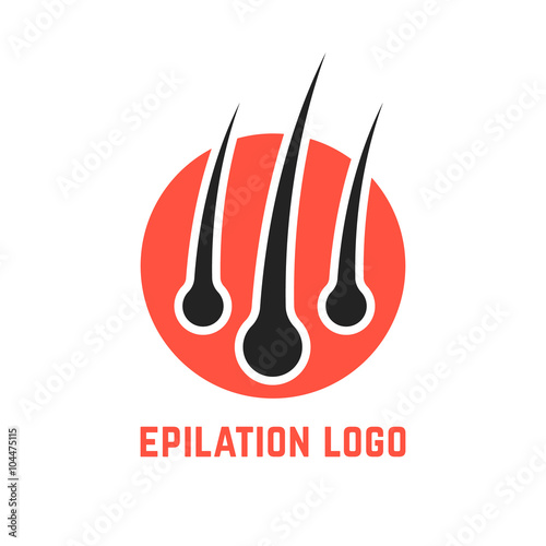 epilation logo with hair root