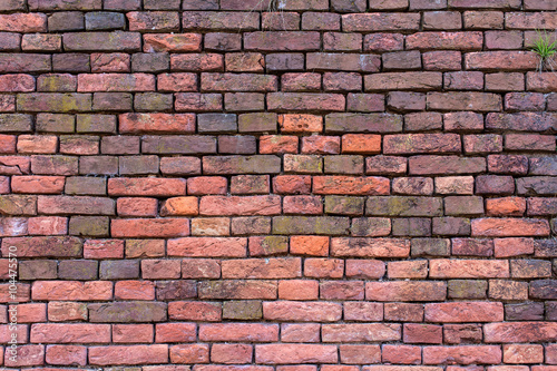red-orange brick wall 6