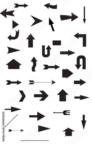 Set of horizontal arrows