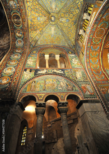 Ancient Byzantine Mosaics in St Vitalis church, Ravenna
