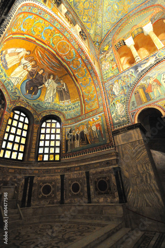 Ancient Byzantine Mosaics and art in St Vitalis, Ravenna