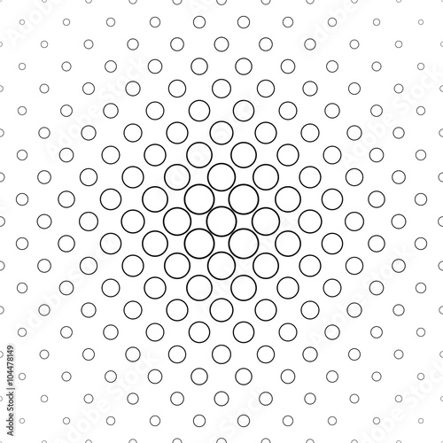 Seamless black white vector circle pattern