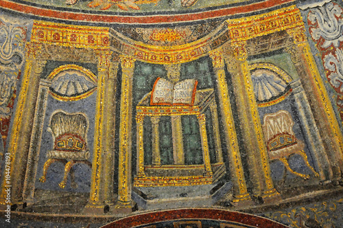 Ancient byzantine mosaic of St John's Gospel