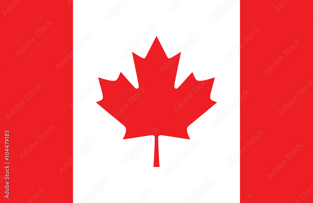 Naklejka premium Kanadyjska flaga.