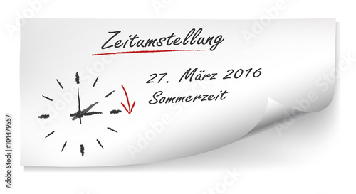 Zeitumstellung - 27. März 2016 (Zeichnung)