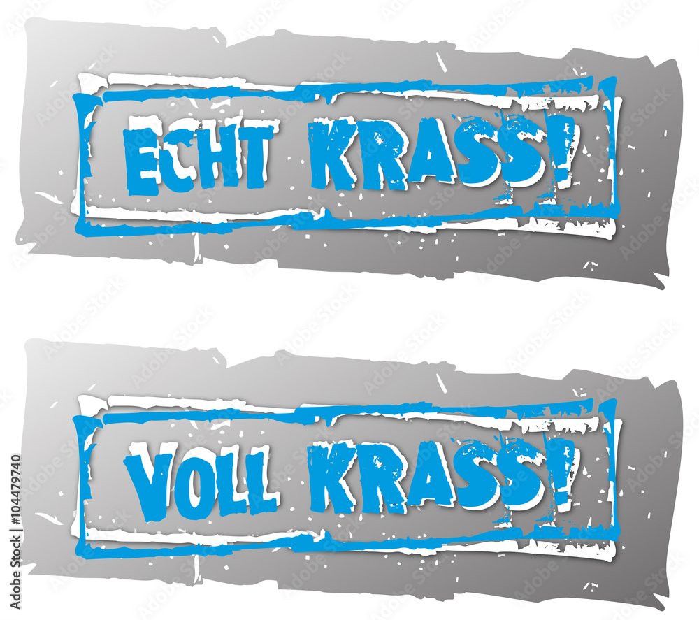 Echt-Voll-Krass-Label Stock-Vektorgrafik | Adobe Stock