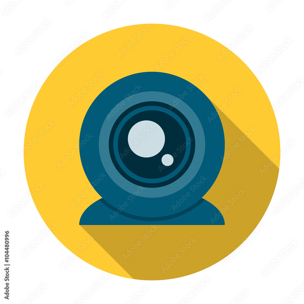 Web camera icon flat Web camera icon flat