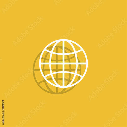 World Globe Icon, pictogram icon photo