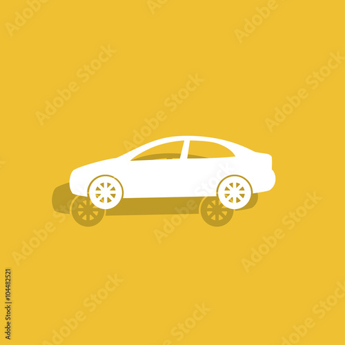 Car icon. Flat design style