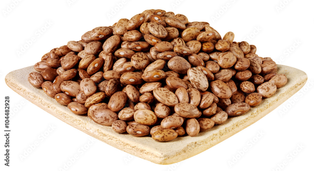 DISH OF PINTO BEANS CUT OUT DISH OF PINTO BEANS CUT OUT