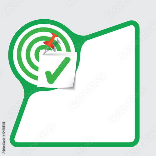 Abstract frame with paper and check box