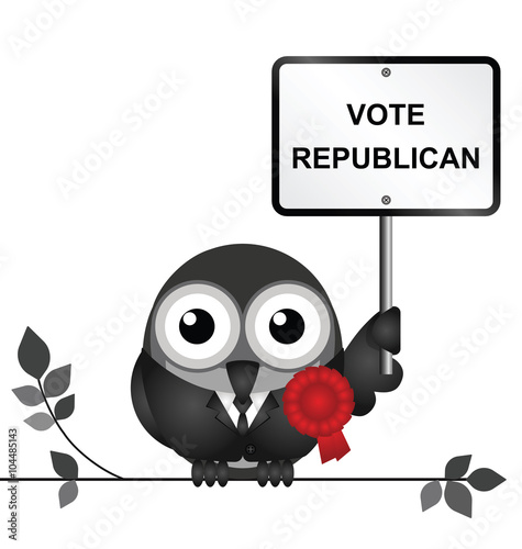 Comical Republican bird politician 