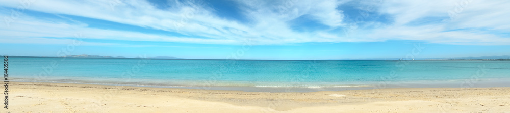 Naklejka premium Panoramic view of Fiume Santo beach