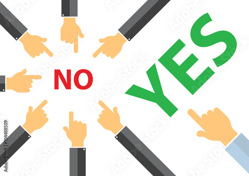  yes or no , peer pressure concept - think different concept