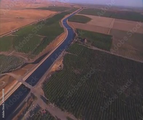 Aerial over the California aqueduct. photo