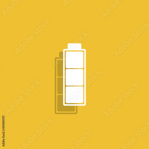 Battery icon. Flat design style.
