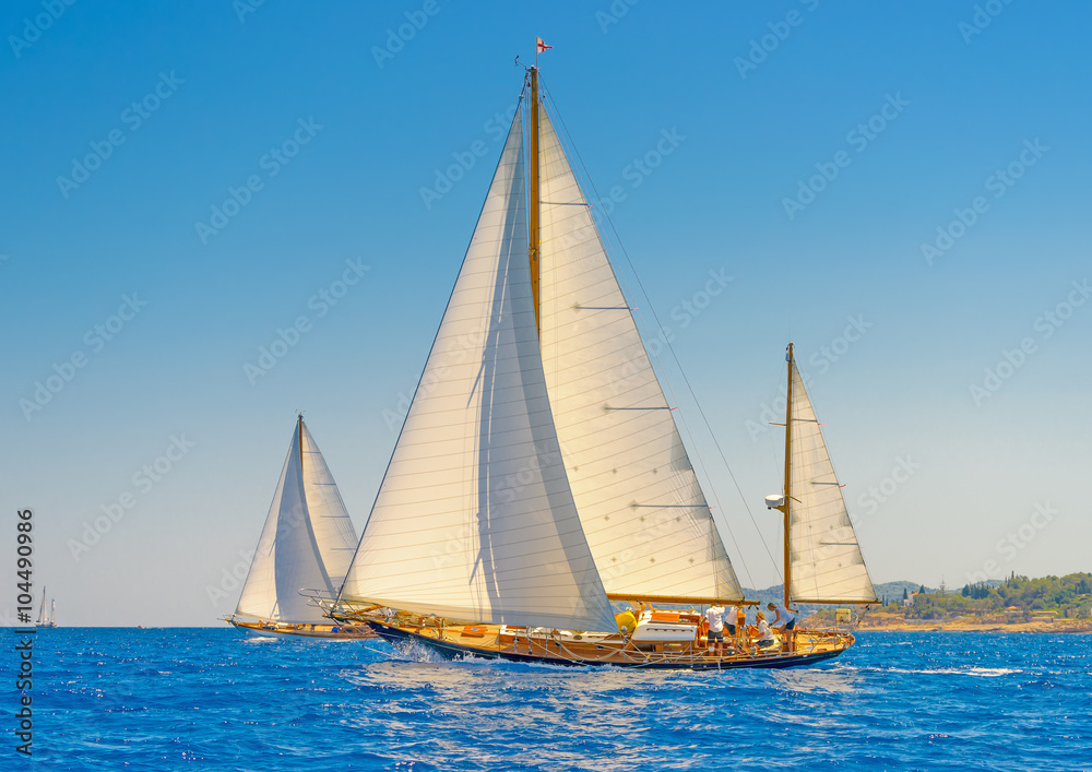 sailing in Spetses island in Greece