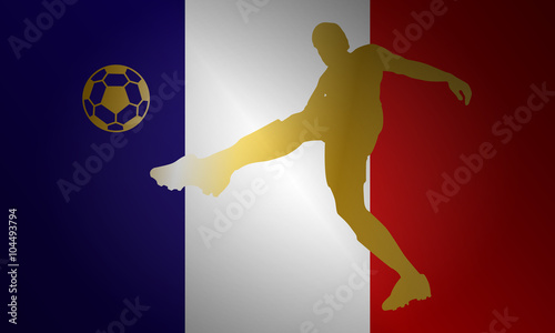 Fußballer Frankreich (Gold) - Torschuss