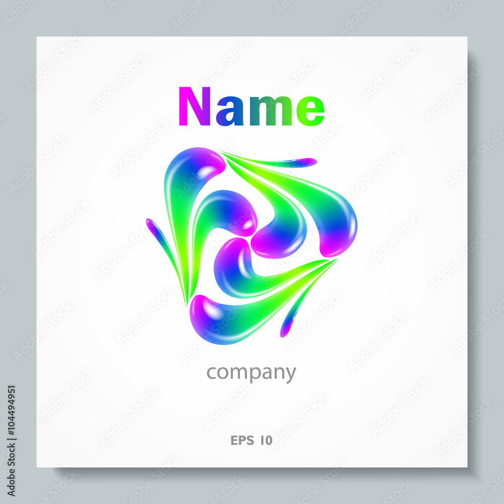 Naklejka premium Abstract Vector Logo. Element Design Template. Creative Symbol. 