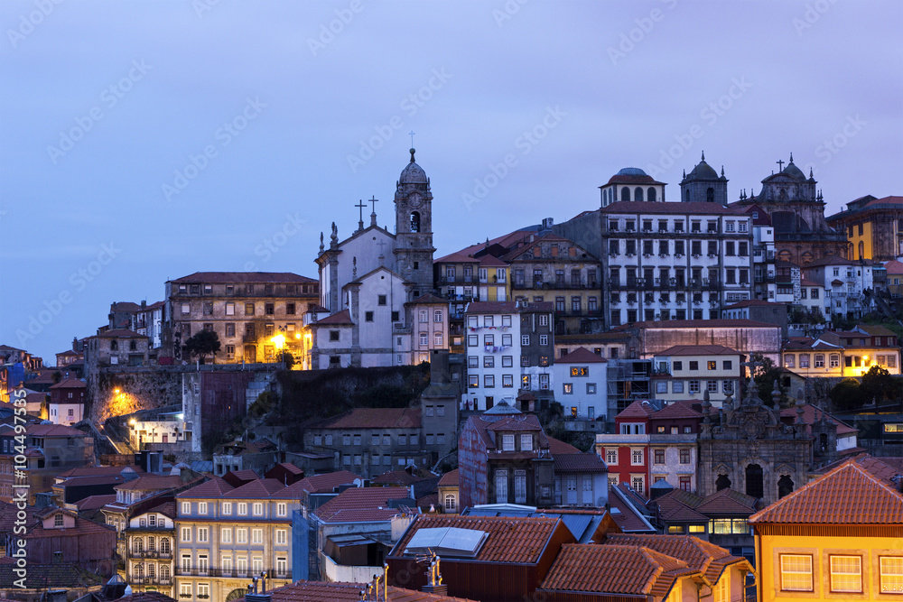 View on Old Town in Porto in Portugal