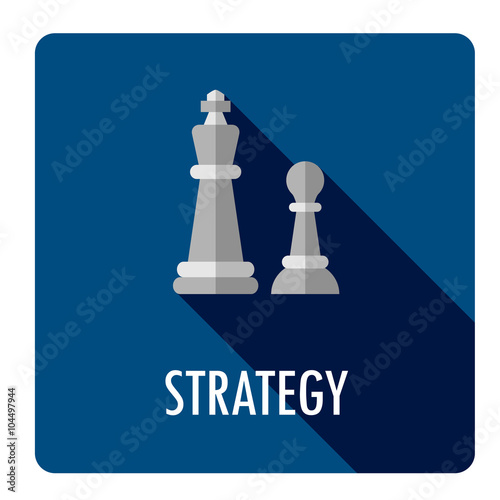 STRATEGY flat style vector web button