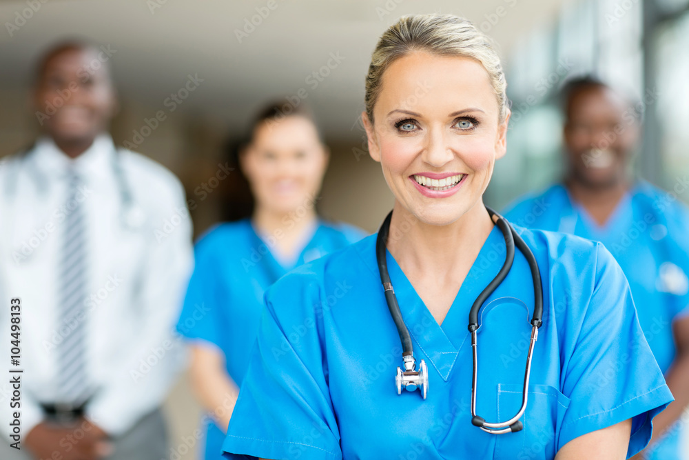 middle aged healthcare worker middle aged healthcare worker
