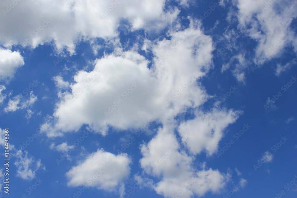 White clouds against blue sky White clouds against blue sky