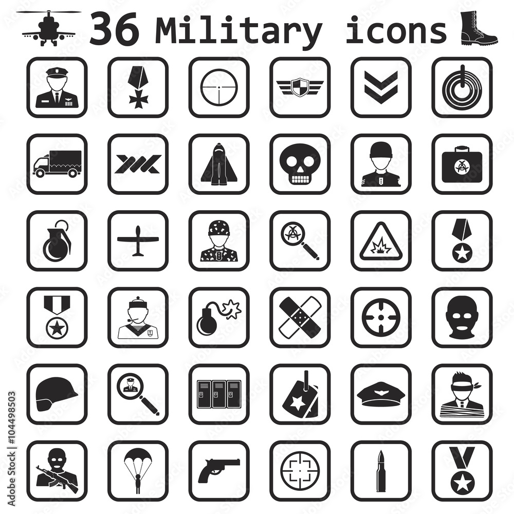 Military icon set icon Military icon set icon