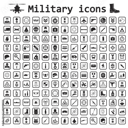 Military icon set icon