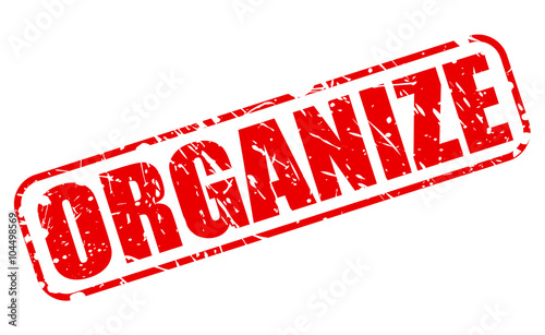 ORGANIZE RED STAMP TEXT