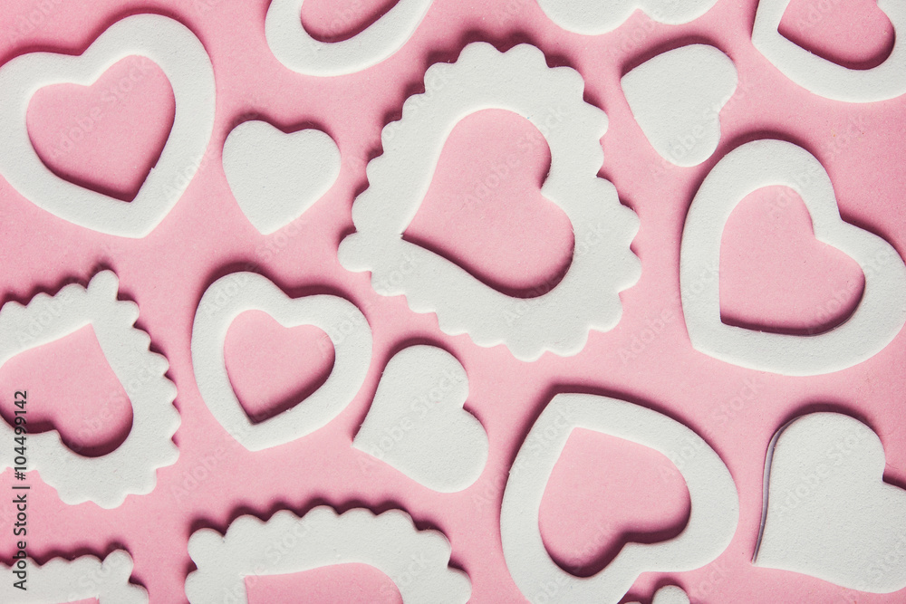 Hearts white shape Hearts white shape