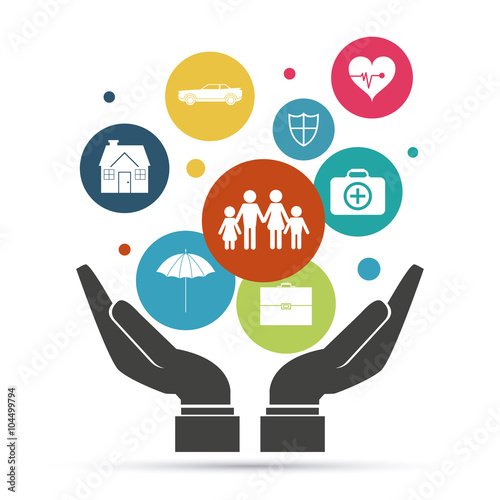 Insurance icon design 