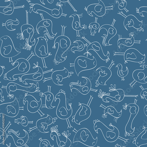 Seamless birds pattern