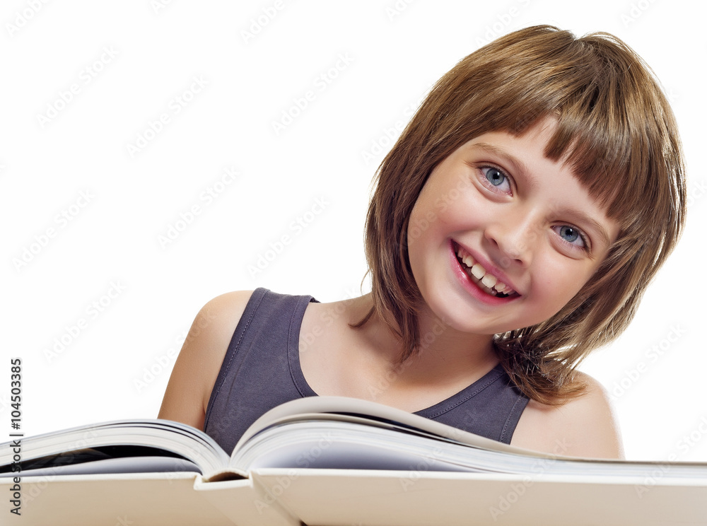 little girl with book little girl with book