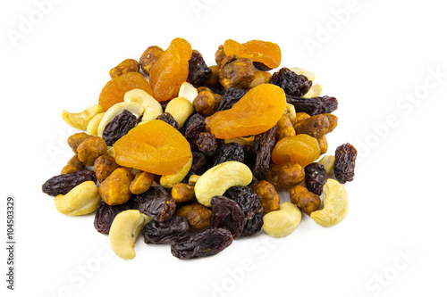 different dried fruits and nuts