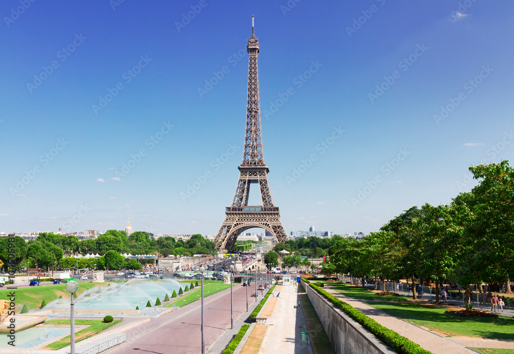 Eiffel Tower and Paris cityscape Eiffel Tower and Paris cityscape