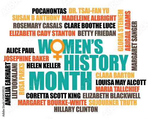 Women's history month. EPS 10 vector.
