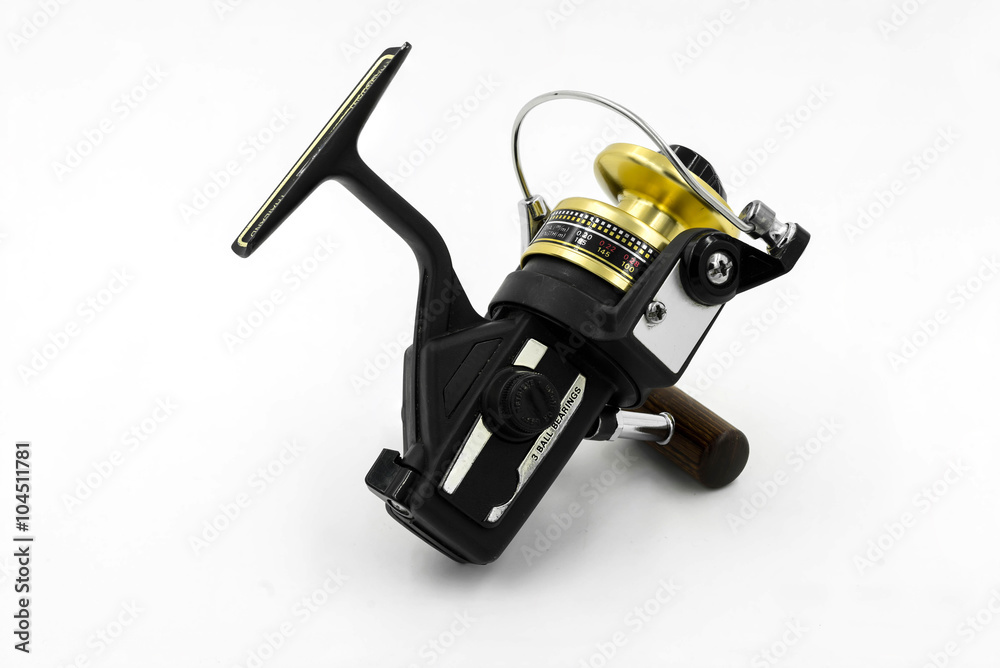 fishing gear isolate on white background