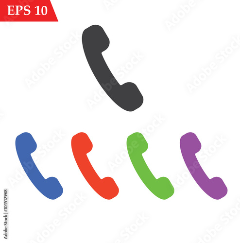 Telephone receiver vector icon