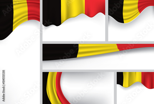 Abstract Belgium Flag, Belgian Colors (Vector Art)