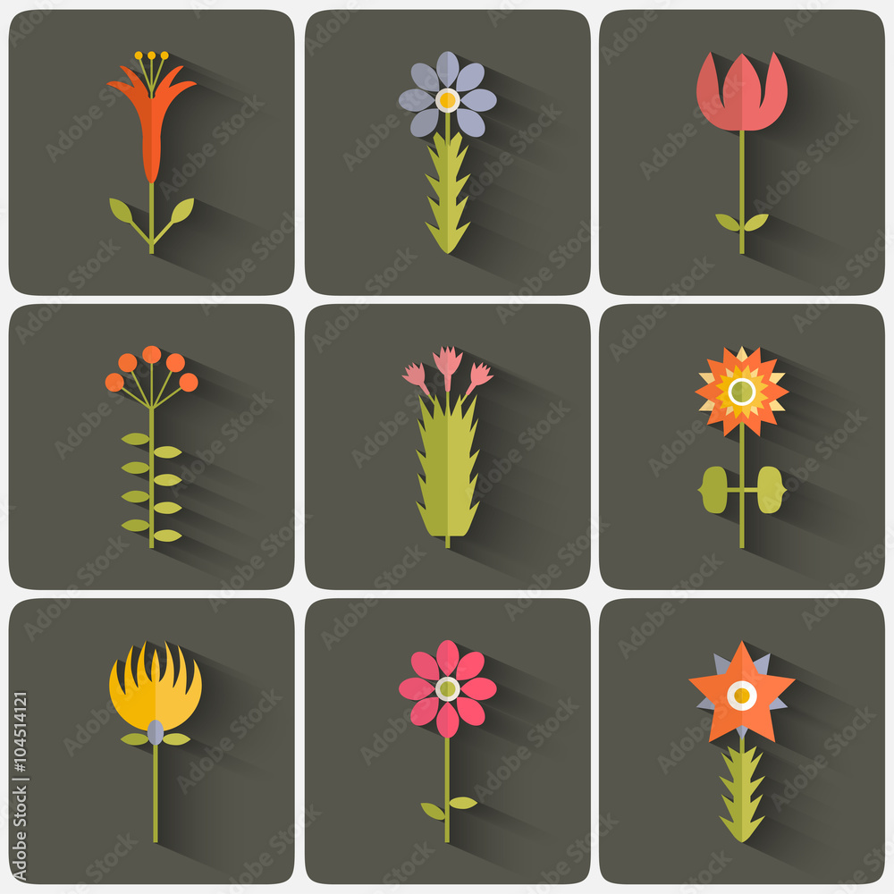 Obraz premium Flowers icon