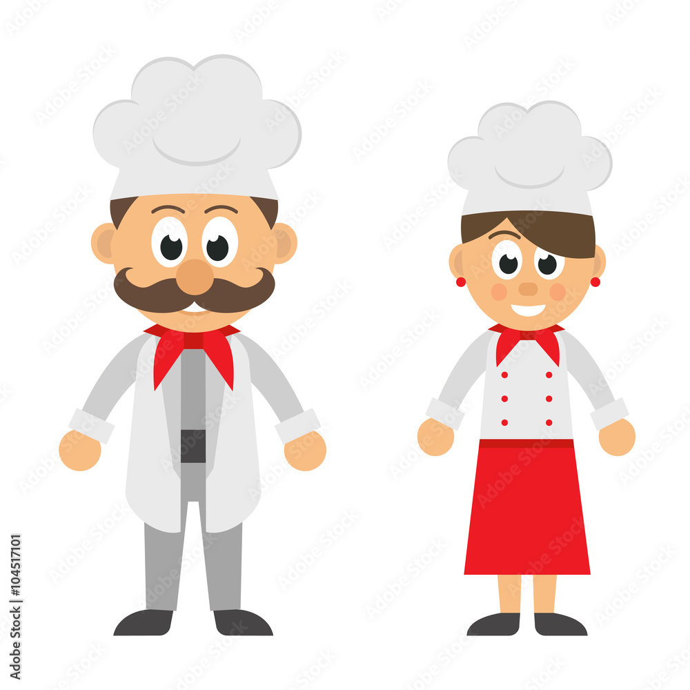 chef cartoon and cartoon woman chef chef cartoon and cartoon woman chef
