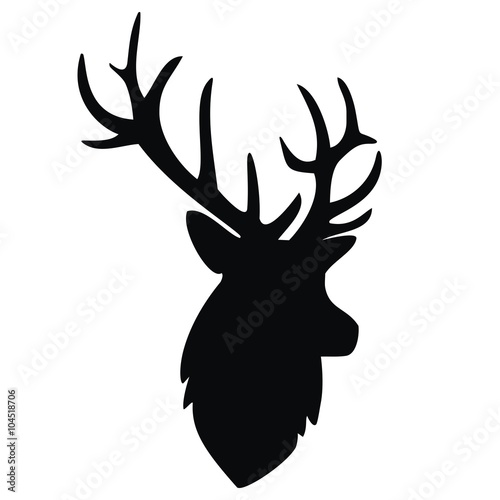 deer, black silhouette