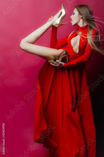 Flexible elegant girl