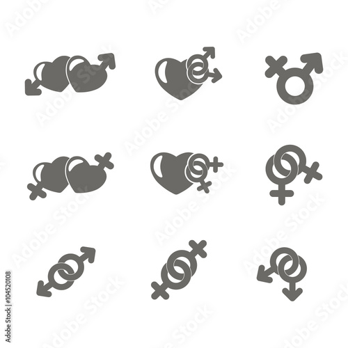 set with Gays icons for your design