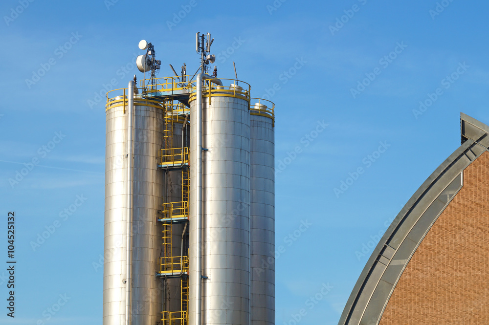 silos with antennas