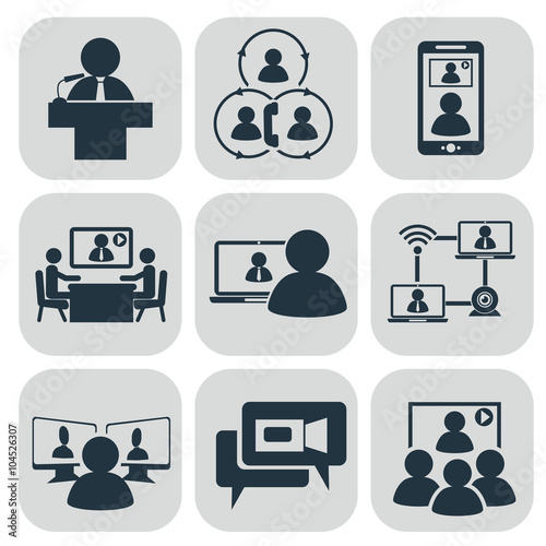 Business communication. Video conference.
