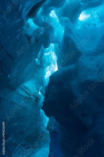 Ice cave in the Vatnajokull Glacier IcelandAn